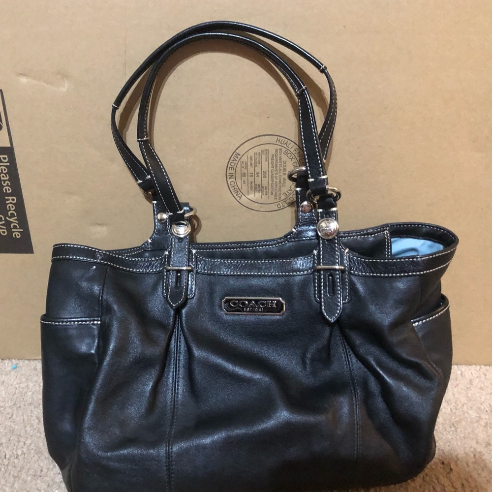 Leather coach purse